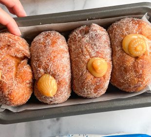 Caramel filled doughnuts