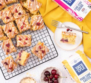 Cherry Almond Tray Bake