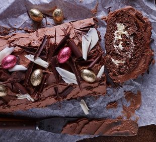 chocolate easter log