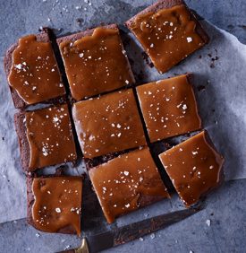 Gooey Sea Salted Caramel Brownies