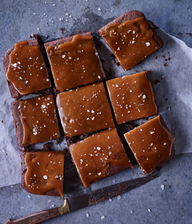 Gooey Sea Salted Caramel Brownies