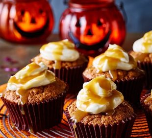 halloween salted caramel pumpkin cupcakes