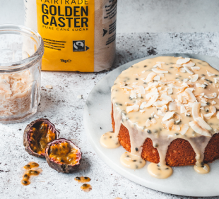 passion fruit and coconut cake