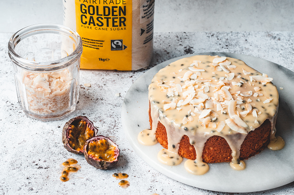 passion fruit and coconut cake