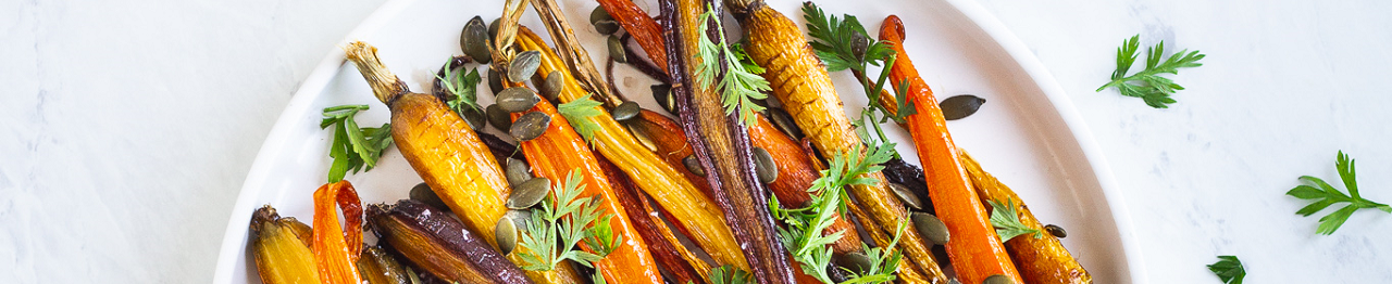 Agave Roasted Rainbow Carrots