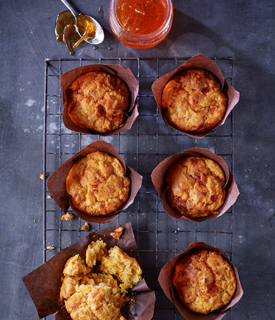 Seville Marmalade, Cheddar and Chilli Muffins