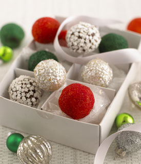 Box of snowball truffles