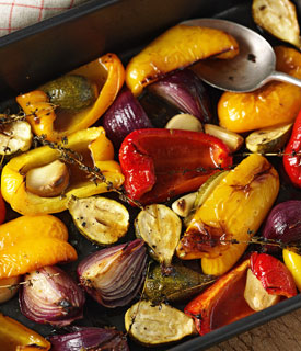 Sweet-Sour Roasted Mediterranean Vegetables