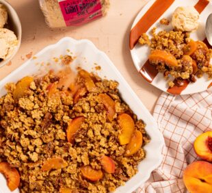 Peach and Mint Crumble